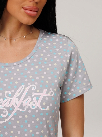 Женская туника Т-217(К) / Светло-серый (горох)