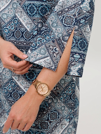 Женская туника Т-222(К) / Бирюзовый (узоры)