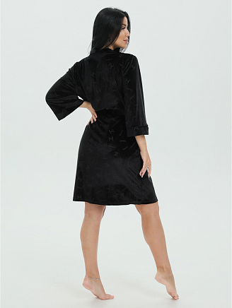 Женский халат Ирма / Черный