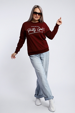 Женская толстовка 80048 / бордовый
