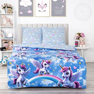 Детское постельное белье поплин арт.912 Единорожки