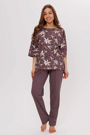 Женский костюм с брюками 1798/1 / Коричневый