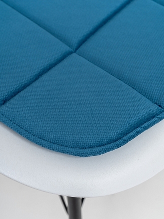 Подушка на стул с закругленными краями / Морская волна