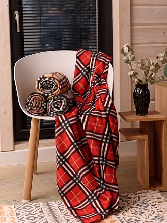 Плед флисовый арт. ПФ130 / Бордовый