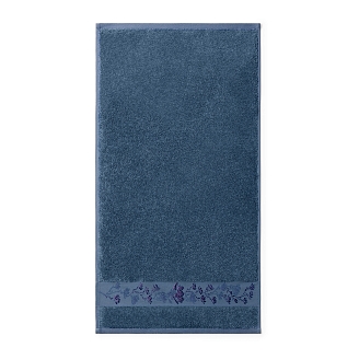 Полотенце махровое "Хорошо Дома" Магнолия / Темно-лазурный