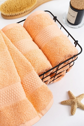 Полотенце махровое г/к Узбекистан 460 гр/м2 / 028-персиковый