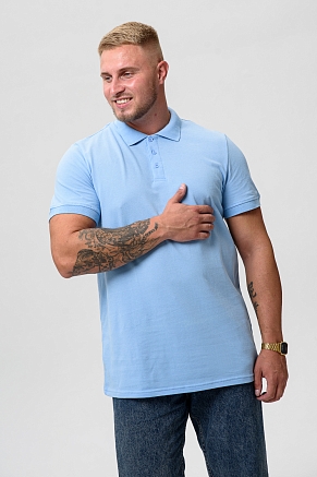 Футболка-поло мужская 14401 / светло-голубой