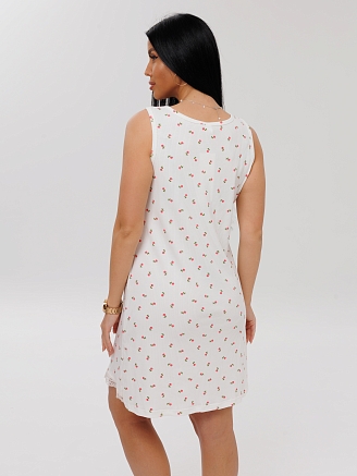 Женская сорочка Сор-110(Л) / Молочный (цветочки)