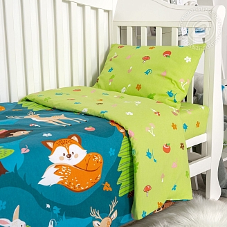 Постельное белье в кроватку поплин арт.922 На опушке