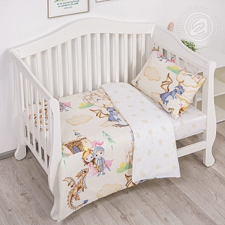 Постельное белье в кроватку поплин арт.922 Воздушный замок