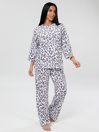 Женский костюм К-82(М) / Серый (леопард)