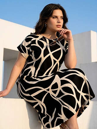 Женское платье Лотос / абстракция