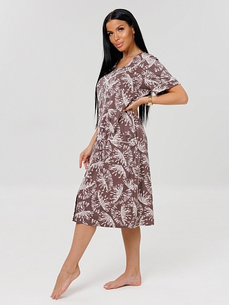 Женский халат Х-75(К) / Какао (узоры)