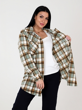 Женский жакет ЖФ-753 / Зеленая клетка