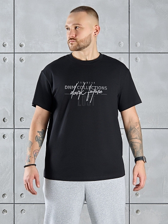 Фуфайка (футболка) мужская Арчи-2 ФП-055 / чёрный 