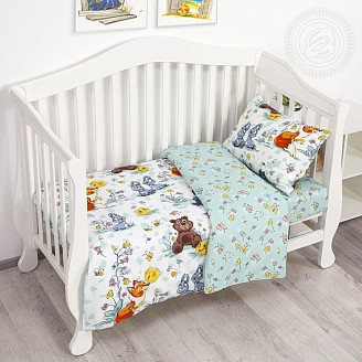 Постельное белье в кроватку поплин арт.922 Колобок