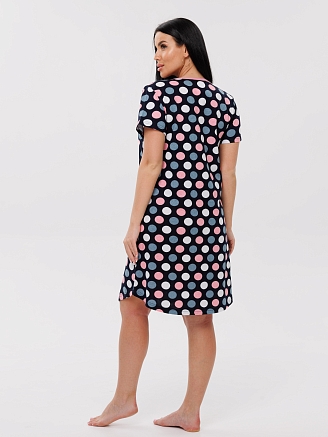 Женский халат Х-156(К) / Серый (горох)