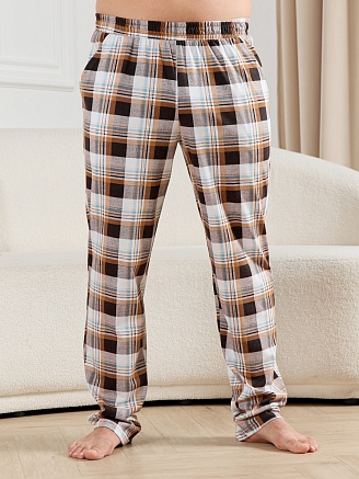 Брюки мужские Тор-1 / клетка коричневая