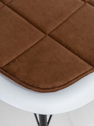 Подушка на стул с закругленными краями / Шоколад