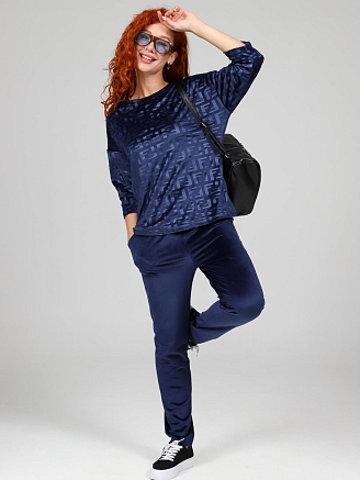 Женский костюм Вениса-Жаккард / синий