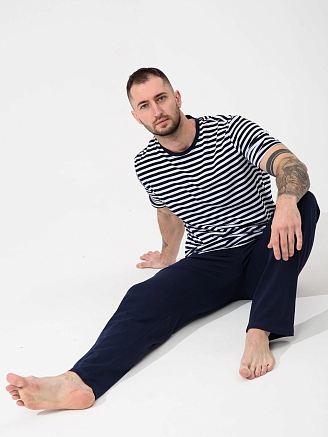 Мужская пижама "Полоса" 2440-К / Синий