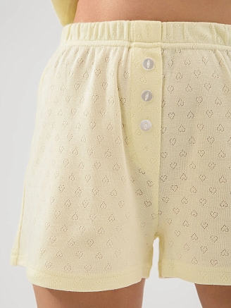 Женская пижама "Шарм" (шорты) 2429-Рн / Желтый