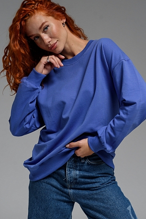 Женский свитшот 14423 оверсайз / фиолетовый