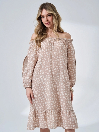 Женское платье "Романтика" 2474-Мус / Бежевый