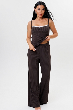 Женская пижама с брюками 2216/3 / Коричневый