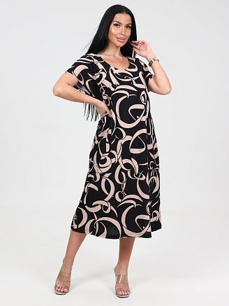 Женское платье Ассоль-2 ПлК-1509 / Бежевые ленты