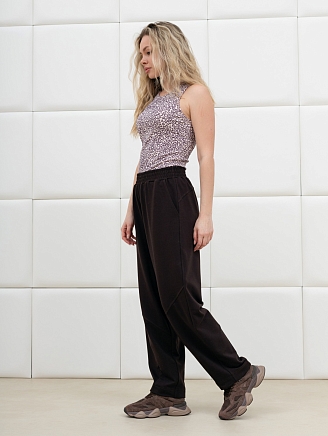 Женские брюки Бейс Б-077 / тёмно-коричневый