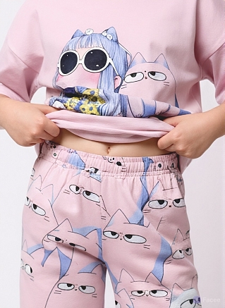 Детская пижама "Друзья" / Розовый