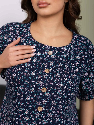 Женское платье мод.2146/1 / Темно-синий