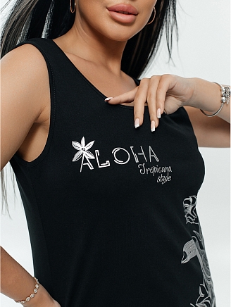 Женская майка Бали / Черный
