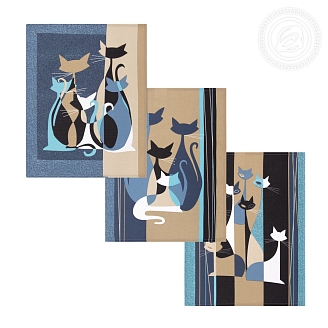 Набор из 3-х полотенец рогожка / Грация