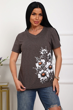 Женская футболка 29540 / коричневый