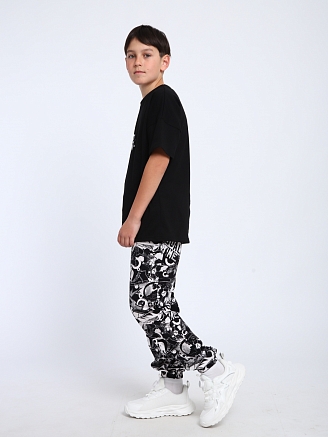 Детский комплект с брюками "Матч" / черный