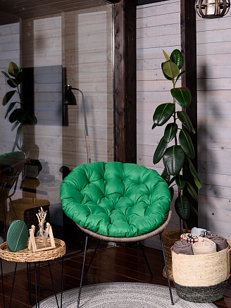 Круглая подушка для подвесных качелей/кресла РО80 / Зеленый