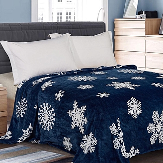 Плед Велсофт набивной / Снежинка