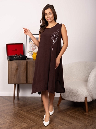 Женское платье мод.2162 / Коричневый