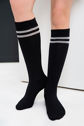 Детские гольфы Люрекс (набор 2 пары) / черный