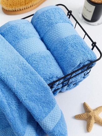 Полотенце махровое г/к Узбекистан 460 гр/м2 / 012-голубой