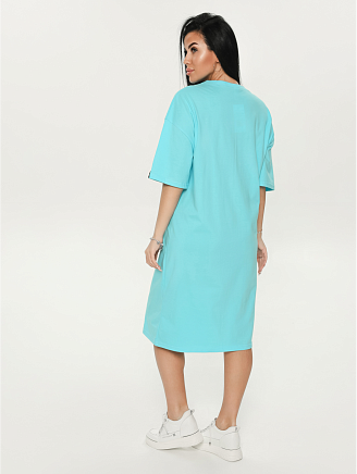 Женское платье-футболка Салли / Бирюза
