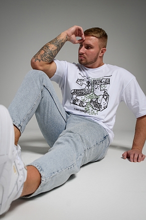 Мужская футболка 8507/1 / белый+25