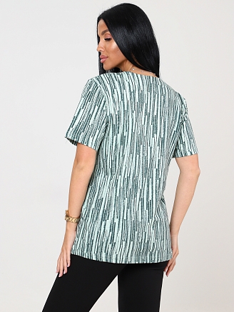 Женская туника ТК-562-ФУТ / Зеленый дождь