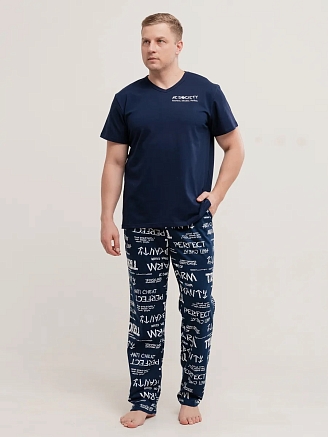 Пижама мужская "Легенда" арт. мк1260 / Тёмно-синий