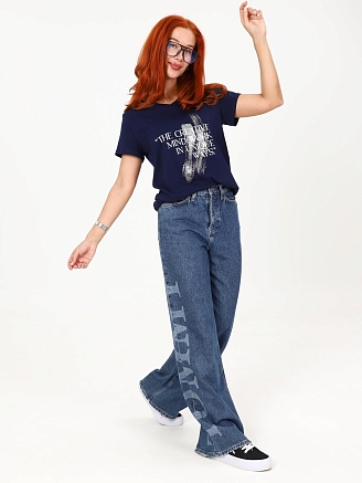 Женская футболка Сопряжение / чернильный