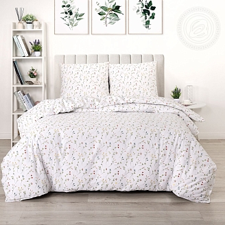 Постельное бельё поплин De Luxe Ботаника