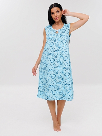 Женская сорочка Сор-85(К) / Ментоловый (цветы)