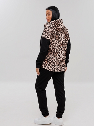 Женский костюм К-194(Фут) / Коричневый (леопард)